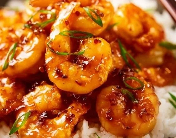 Delicious honey garlic shrimp dish ready in 10 minutes.