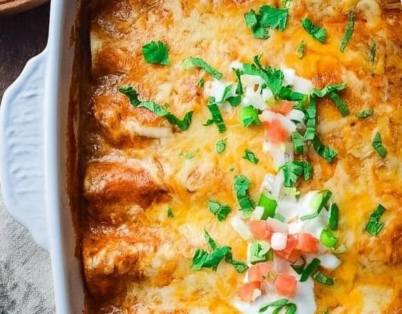 Delicious 30-minute cheese enchiladas topped with cheese and sauce