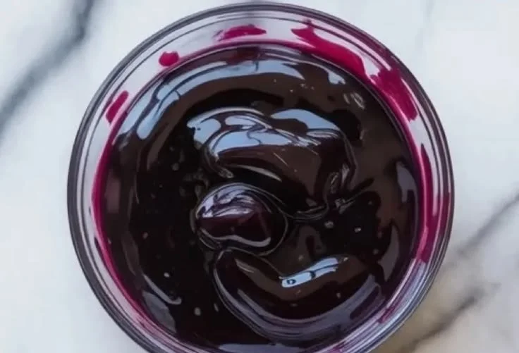 Delicious homemade blueberry curd in a jar, perfect for desserts.