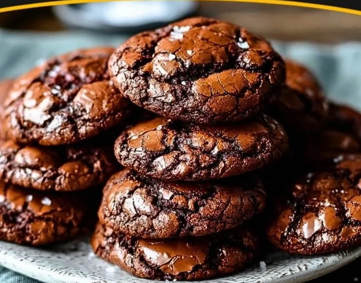 Delicious homemade brownie cookies with chocolate chunks and a chewy texture.