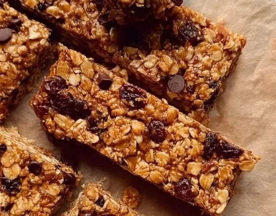 Chewy granola bars made with oats, nuts, and honey for a wholesome snack