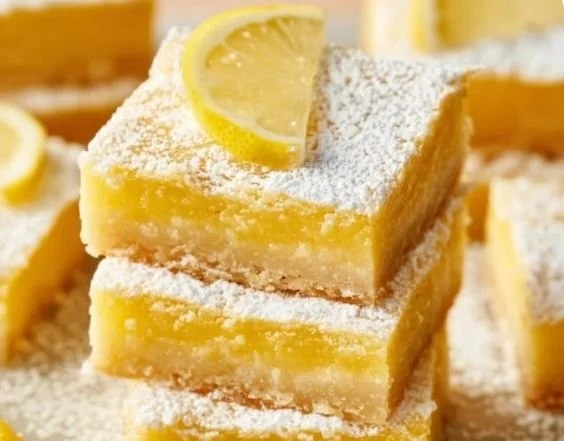 Delicious homemade lemon bars with creamy lemon filling and crumbly crust