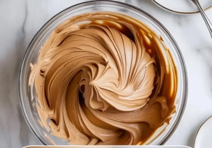 Delicious Kahlua buttercream frosting on a chocolate cake