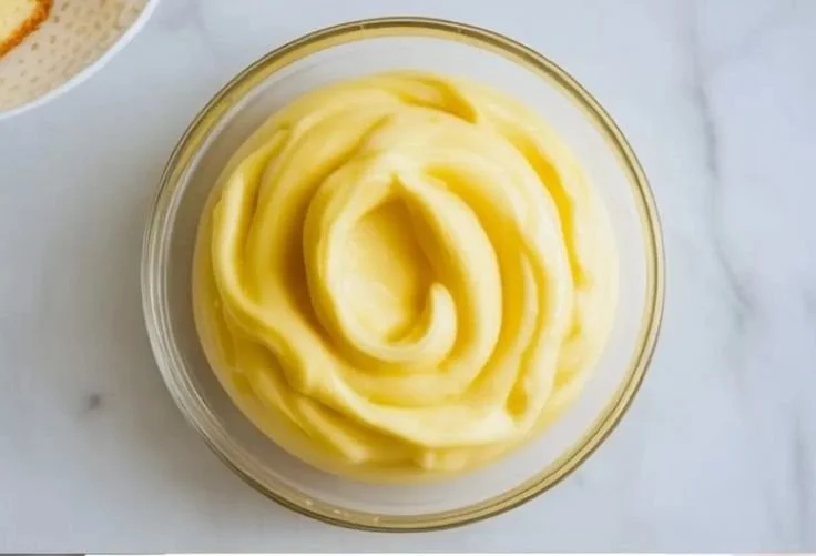 Creamy Lemon Cream Cheese filling spread on a dessert
