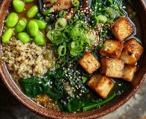 Longevity Miso Bowl featuring high-protein ingredients for a nutritious meal