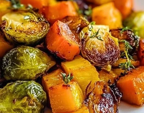 Maple roasted vegetables for Thanksgiving dinner