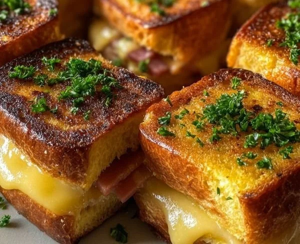 Mini Grilled Cheese Hawaiian Rolls served on a platter