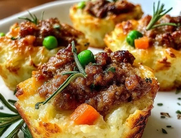 Mini Shepherd's Pie Bites served on a platter