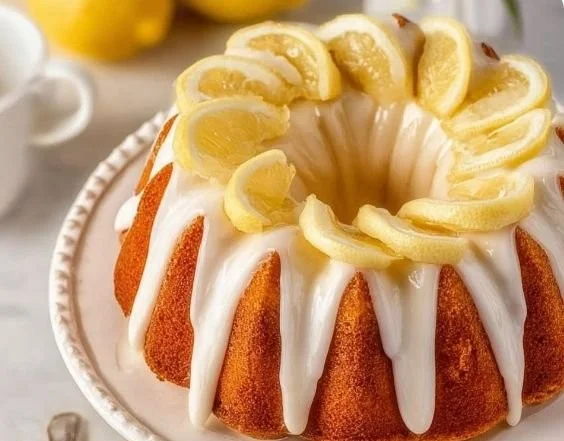 Nothing Bundt Cake lemon cake copycat recipe with lemon icing and bundt shape