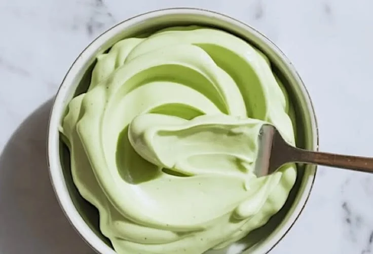 Pistachio Mascarpone cake filling in a beautiful dessert setting