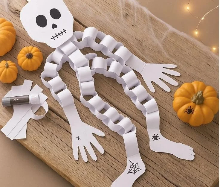 Skeleton Paper Garland Halloween craft decoration