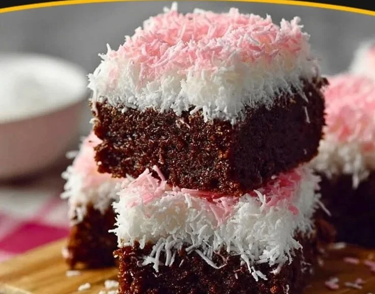 Deliciously decadent SnoBall Brownies topped with powdered sugar