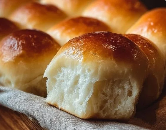 Soft and buttery homemade rolls fresh out of the oven