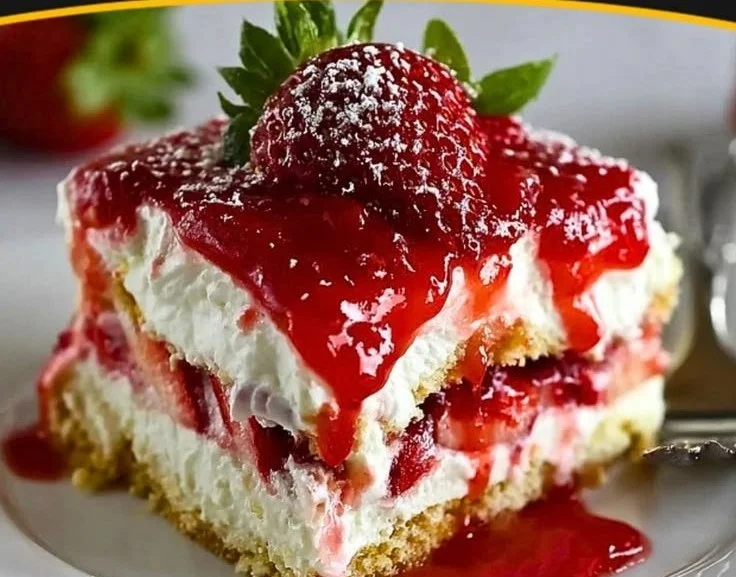 Soft and chewy strawberry cheesecake cookies on a plate with fresh strawberries.