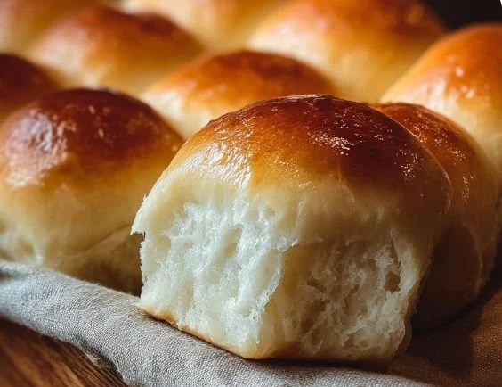 Buttery soft homemade rolls fresh out of the oven