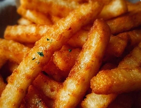 Crispy mashed potato fries served with dipping sauce