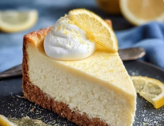 Keto High-Protein Lemon Cheesecake, a delicious low-carb dessert option.