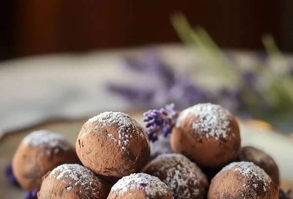 Lavender Honey Truffles delicately crafted with floral notes and honey sweetness