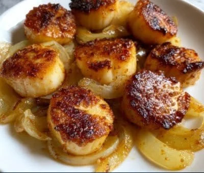 Delicious Lyonnaise Potatoes sautéed with onions, served on a plate.