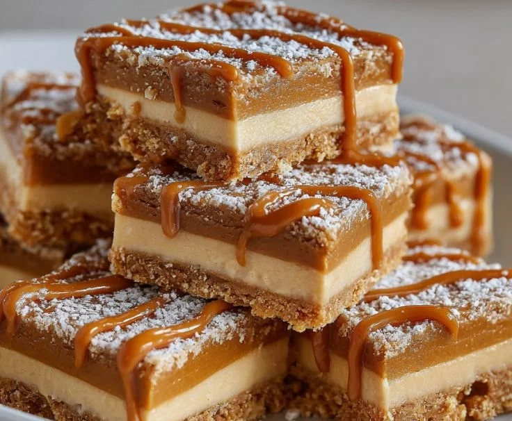 No-Bake Biscoff Slice, a creamy and crunchy dessert treat