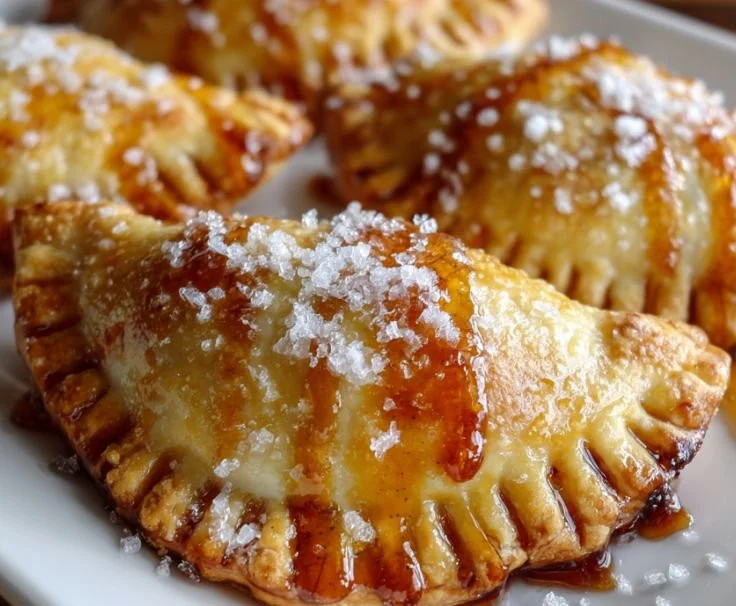Delicious homemade peach hand pies with a golden crust and juicy filling