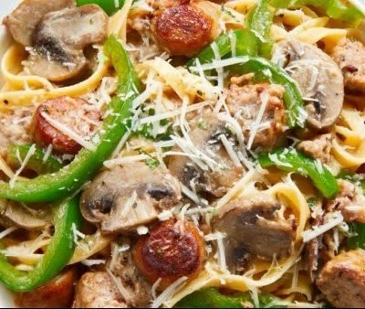 Easy sausage pasta recipe with flavorful ingredients