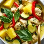 Delicious Thai Pineapple Curry served in a bowl with vibrant colors.