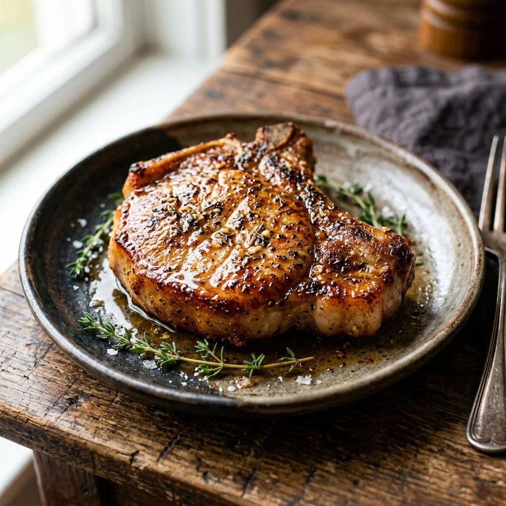 Juicy air fryer pork chops cooked to perfection