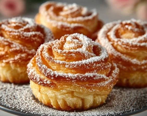 Delicious Churro Cruffins with sugar and cinnamon topping