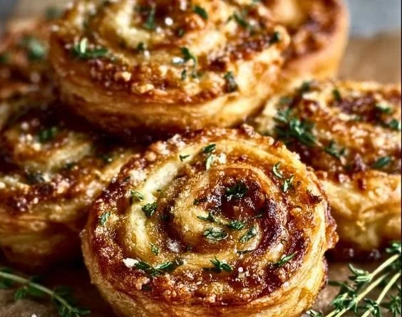 Fig and goat cheese pinwheels served on a plate, a tasty appetizer.