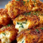 Delicious Hungarian Potato Cheese Sticks recipe with melted cheese and crispy texture.