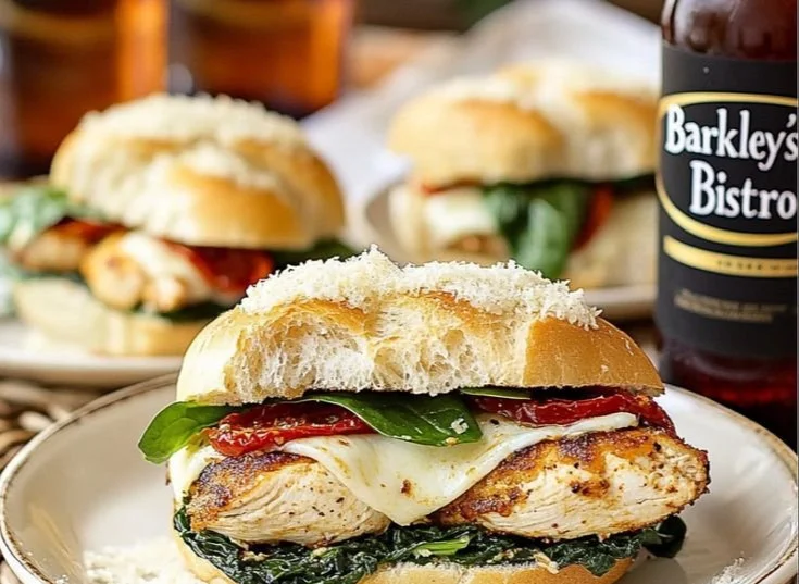 Delicious Italian Chicken Ciabatta Sandwich with fresh ingredients