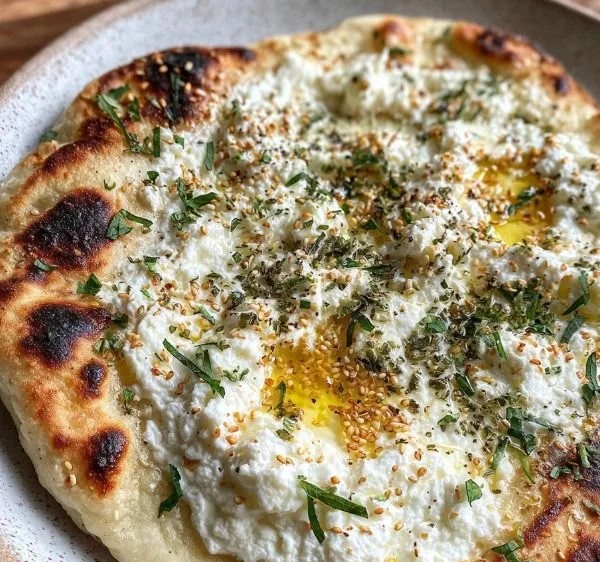 Protein-packed cottage cheese flatbread recipe with fresh toppings