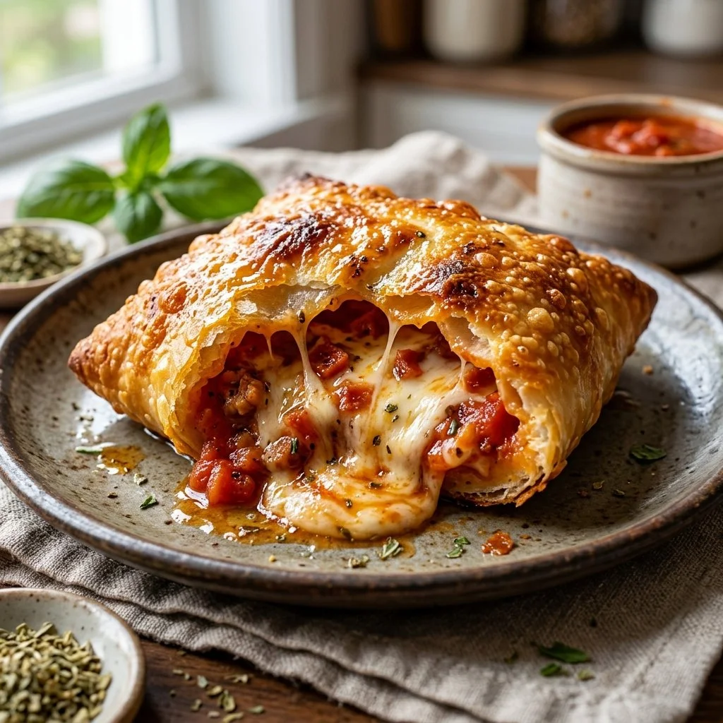 Deliciously crispy air fryer pizza rolls served on a plate