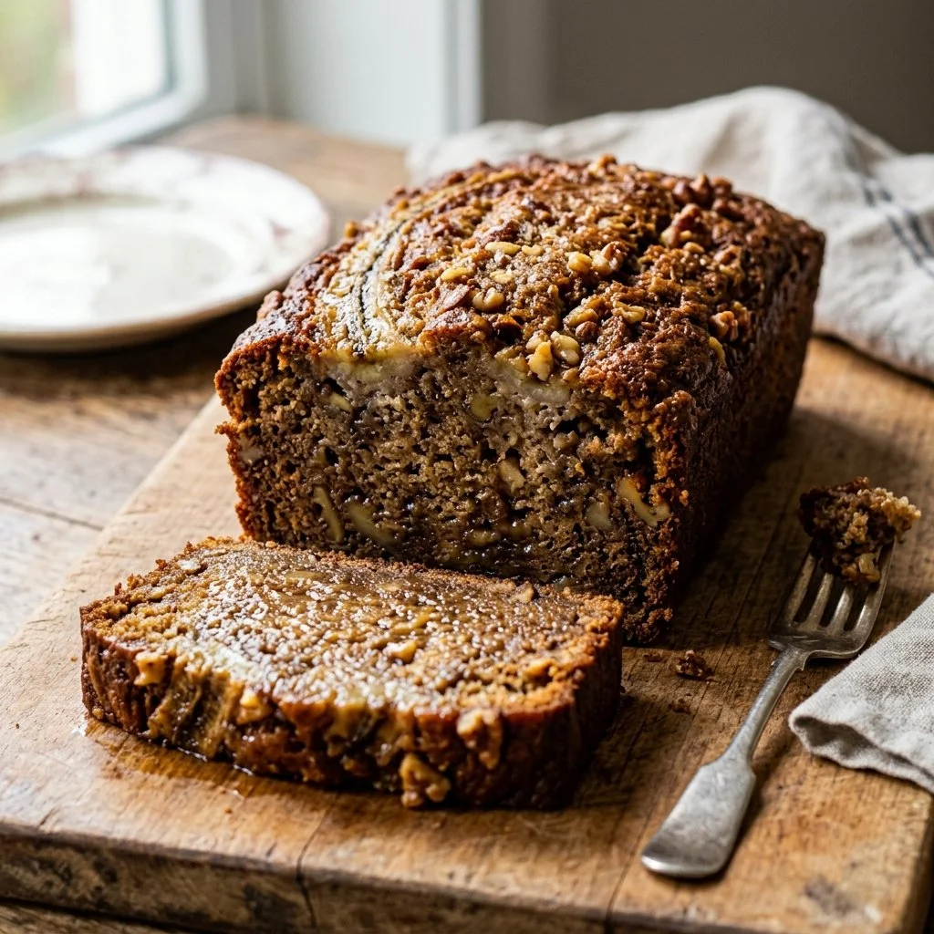 Delicious homemade banana bread baked to perfection