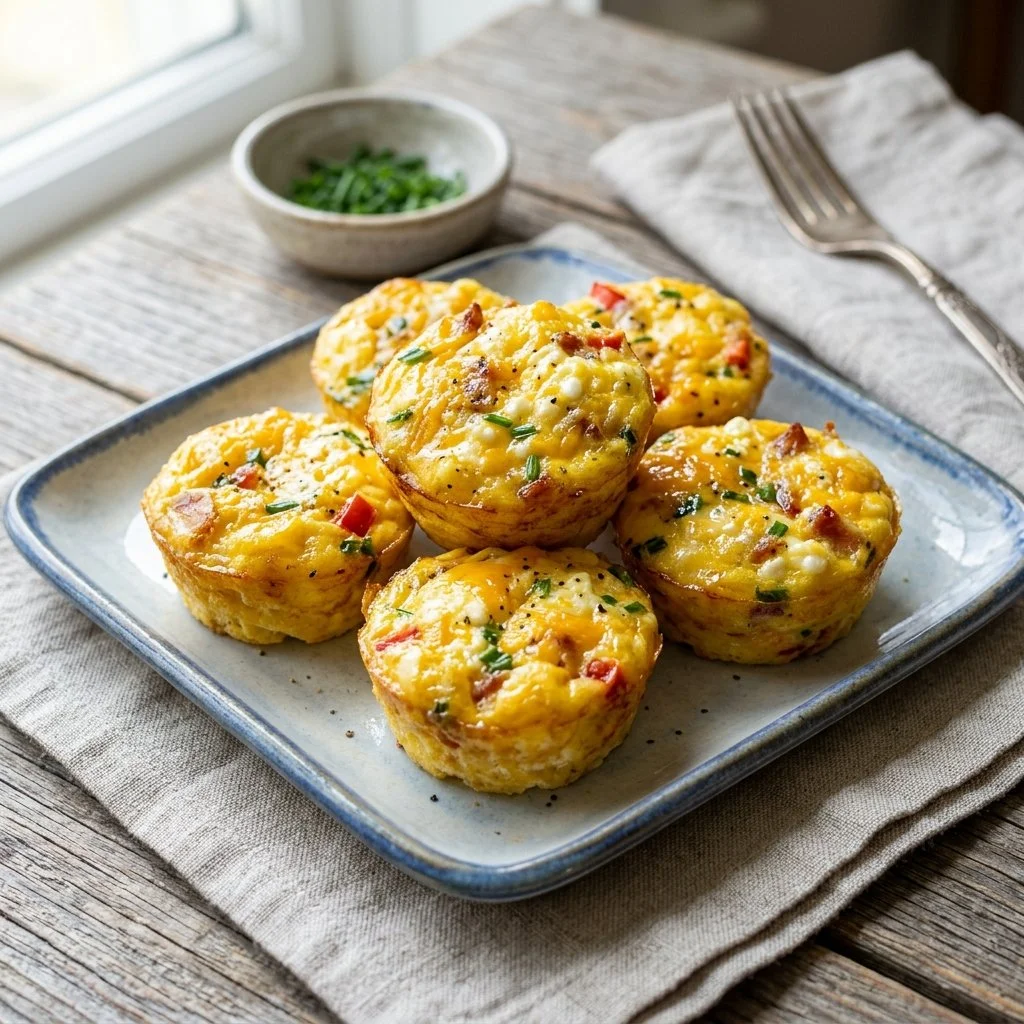 Cottage Cheese Egg Bites prepared with fresh ingredients