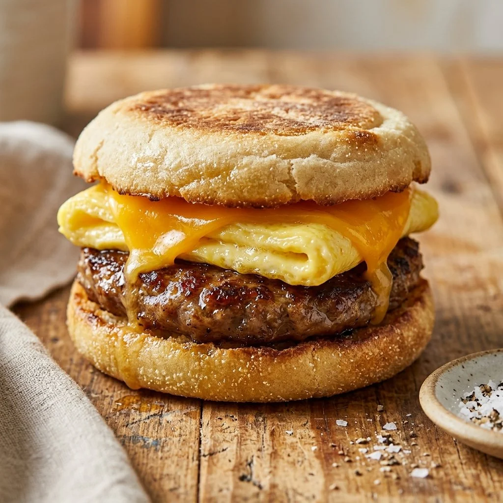 Delicious freezer breakfast sandwiches ready for a quick morning meal