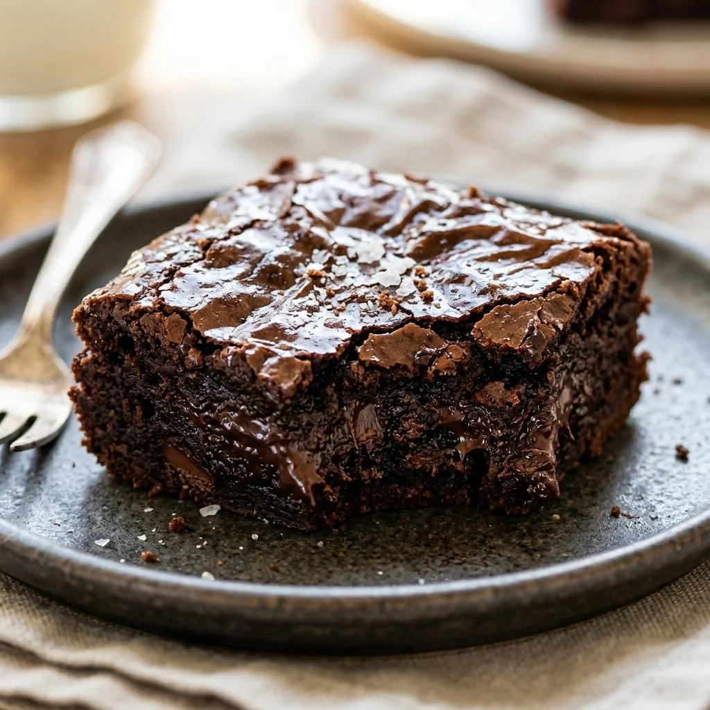 Delicious fudgy brownies with a rich chocolate texture