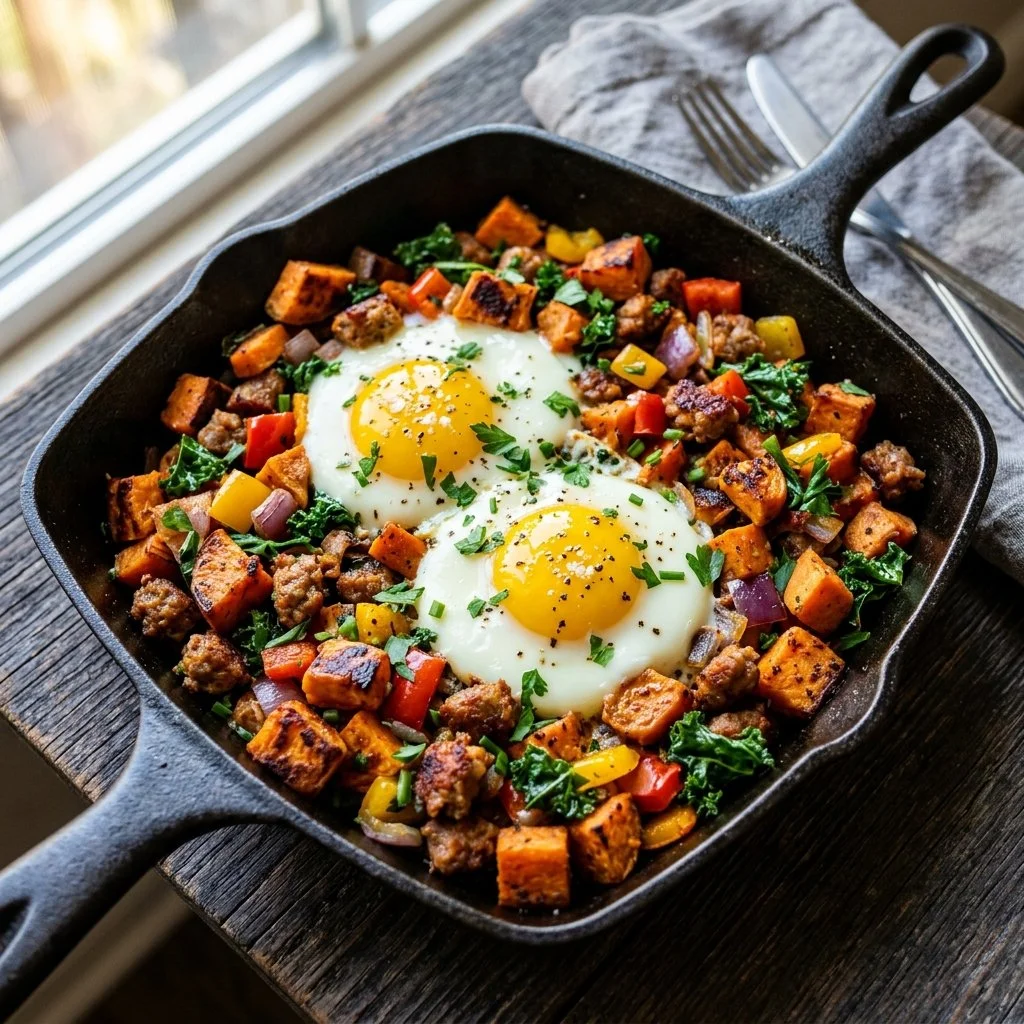 Delicious Sweet Potato Breakfast Hash served in a vibrant bowl